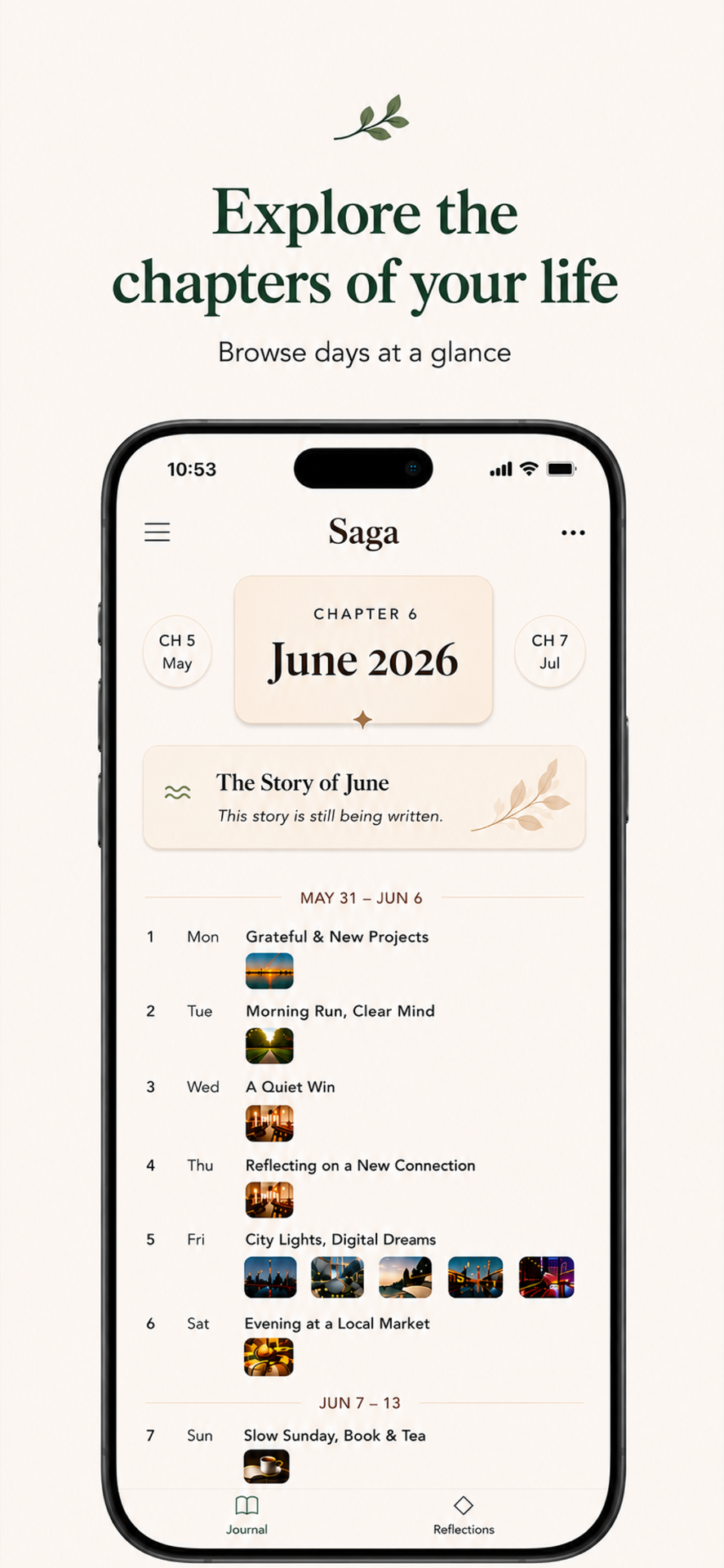 Saga chapter view — June 2026
