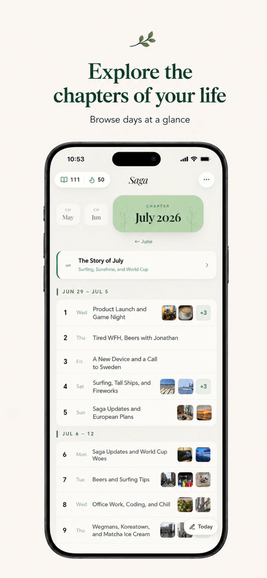 Saga chapter view — June 2026
